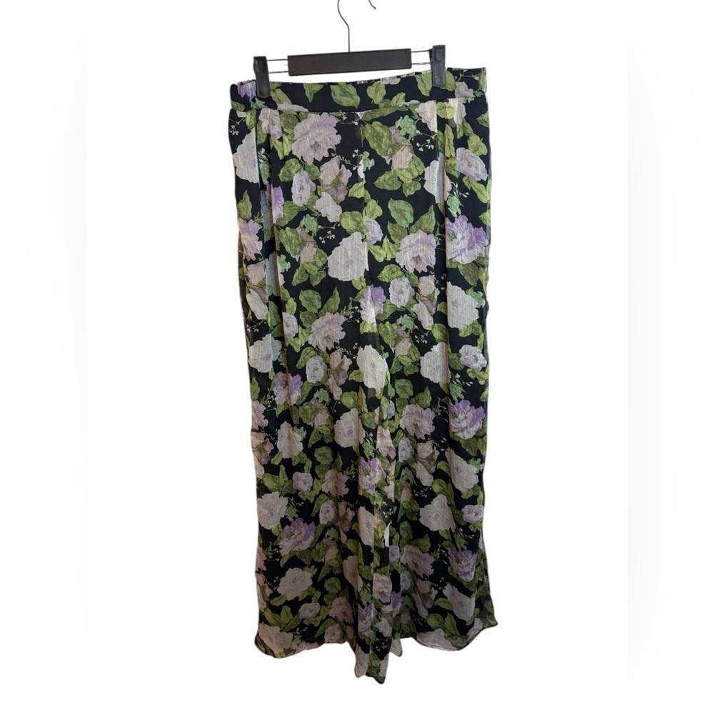 Nwt Forever 21 Floral Flowy Wide Leg Pants